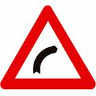 Panneau A1B — Virage à droite