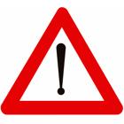 Panneau A51 — Danger non défini par un symbole spécial. Un panneau additionnel indique la nature du danger