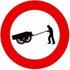 Panneau C17 — Accès interdit aux conducteurs de charrettes à bras