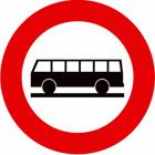 Panneau C22 — Accès interdit aux conducteurs d’autocars