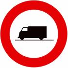 Panneau C23 — Accès interdit aux conducteurs de véhicules affectés au transport de choses.