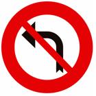 Panneau C31LEFT — Au prochain carrefour interdiction de tourner à gauche