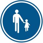 Panneau D11 — Chemin obligatoire pour les piétons