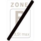 Panneau E19 — Fin d’une zone de stationnement réservéeaux véhicules dont la masse maximale autorisée ne dépasse pas 3,5 tonnes