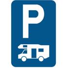 Panneau E9H — Stationnement réservé aux véhicules automobiles de camping