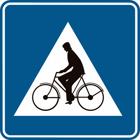 Panneau F50 — Passage pour conducteurs de bicyclettes et de cyclomoteurs à deux roues