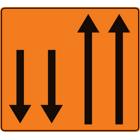 Panneau F85 — Circulation admise dans les deux sens sur une section de chaussée à sens unique