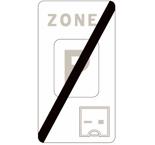 Panneau ZE9AGSE — Fin d’une zone de stationnement à durée limitée (zone bleue)
